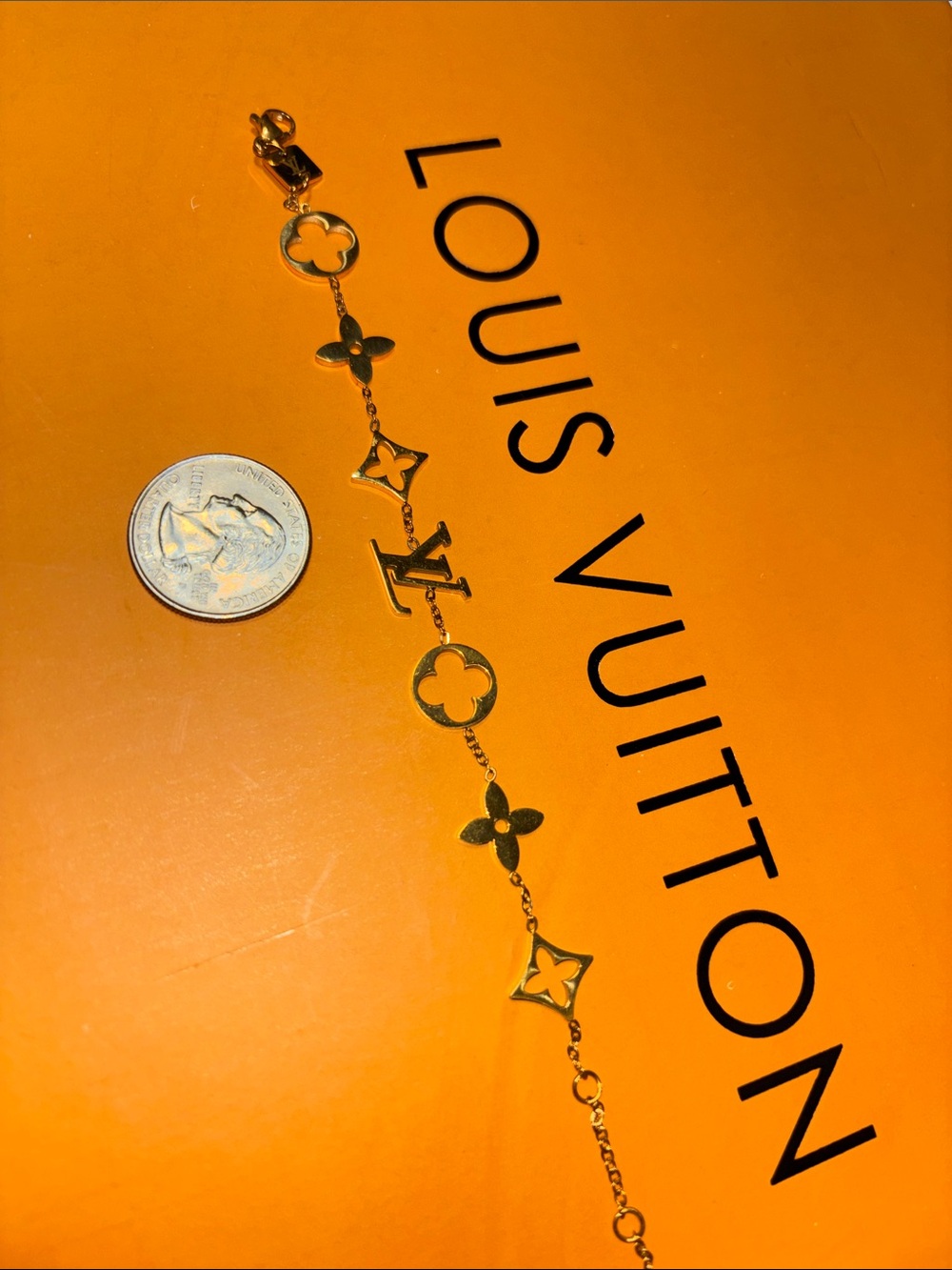 Louis Vuitton Gold Monogram Charm Bracelet - Picture 3 of 7